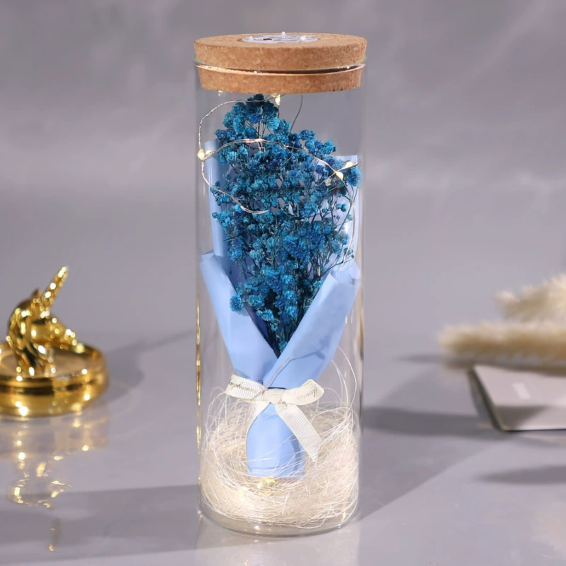 Full Tiantian Dry Flower Bouquet Glass Flower Fireflower Day Gift Female Teacher Send Girlfriend Eternal Flower Rose