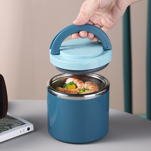 不锈钢保温桶带饭的饭盒批发圆形密封日式便当盒大容量早餐杯汤杯