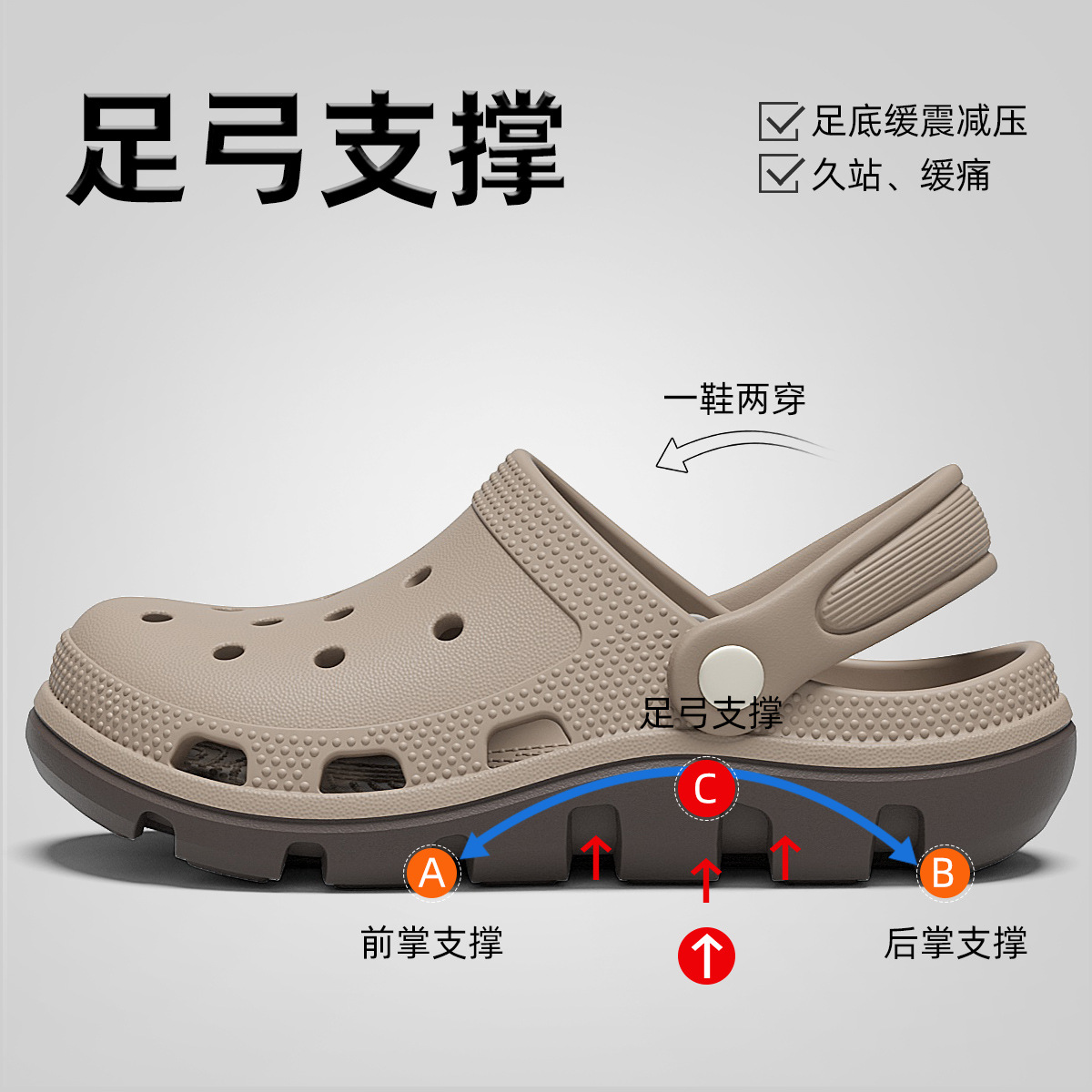카키 [발을 피곤하지 않게 아치 지지대]