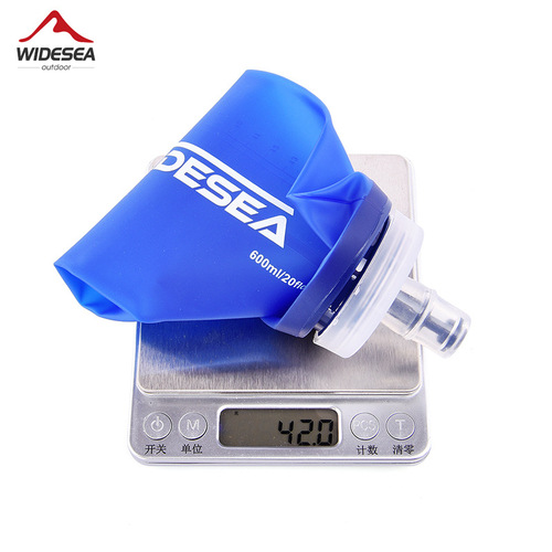 Widesea outdoor sports soft water bag TPU environmentally friendly material water bottle 600ML foldable sports drinking water bag
