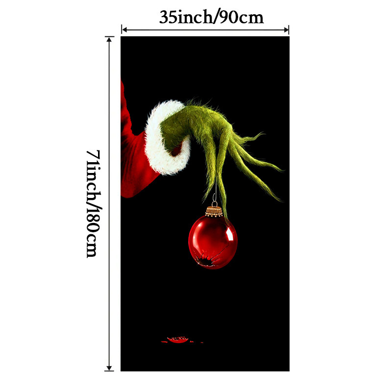 Lámparas de color de Navidad cubierta de tela decoración puerta de poliéster de alta densidad tela de fondo de Año Nuevo fiesta de puerta de entrada amueblado tapices
