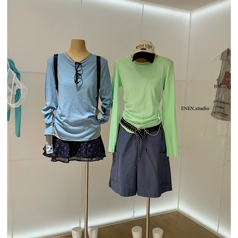 WGWE10857 "Slim T" multi-color all-purpose versatile cotton-feel sun-protective slimming T-shirt