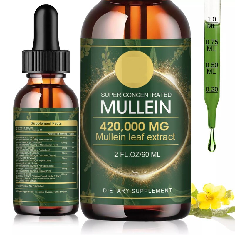 Cross-Border Hot-Selling Product, Direct Shipment from the Source Factory, Supports Oem, Mullein Leaf Drops