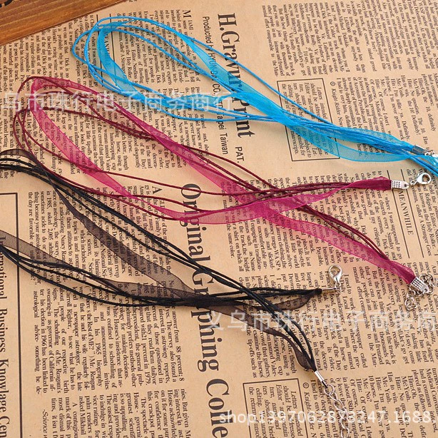 DIY аксессуары для ювелирных изделий из снежной пряжи из восковой нити ожерелье шнурок готовое ожерелье веревка с пряжкой лобстера удлинительной цепи