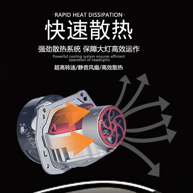 Nuevo caliente-venta inteligente seguimiento Faro de dirección coche modificado LED lente de doble luz lejos y cerca de dirección aplicable Auxiliar