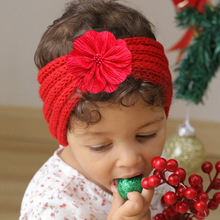 跨境欧美新款火柴花毛线发箍发饰宝宝百搭头带保暖儿童发带头戴