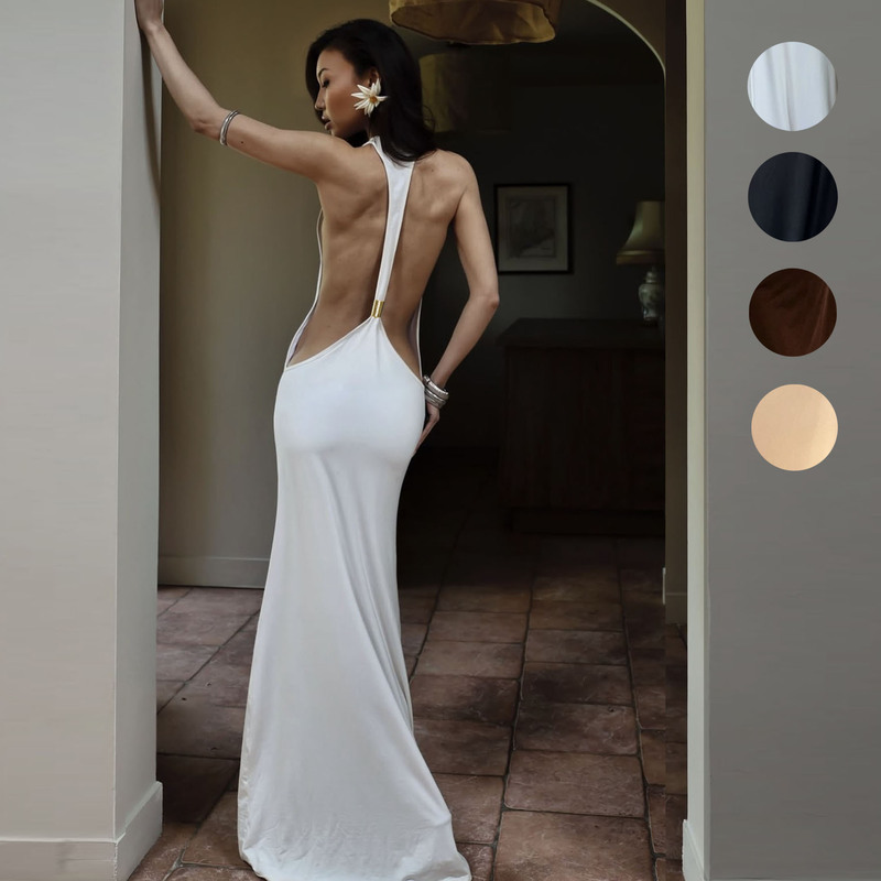 2026 New Popular Women's Sexy Backless Long Dress for Cross-Border Amazon, AliExpress, and Independent Websites 2026 New Popular Women's Sexy Backless Long Dress for Cross-Border Amazon, AliExpress, and Independent Websites