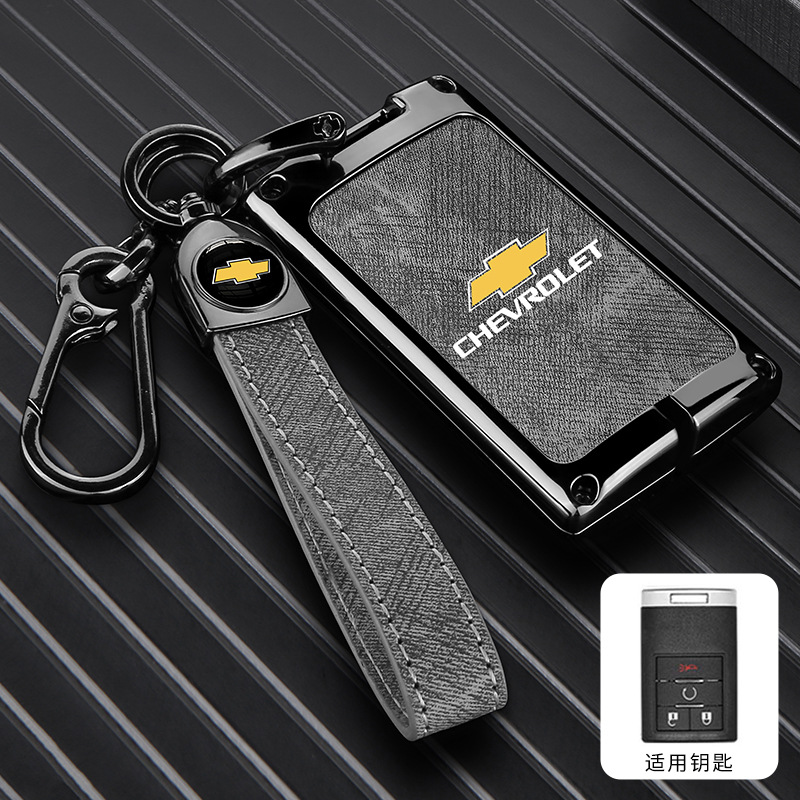 모델 D 4버튼 리턴 - 데님 패턴 [건쉘 그레이 가죽] + 핸드 스트랩 버클