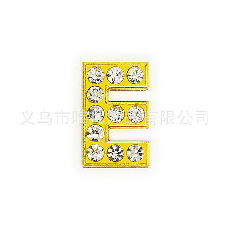 Gold diamond letter-e