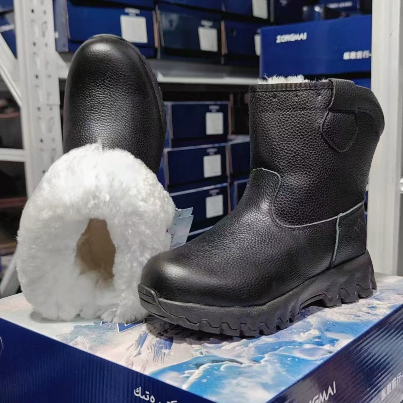 Leather keep warm boots