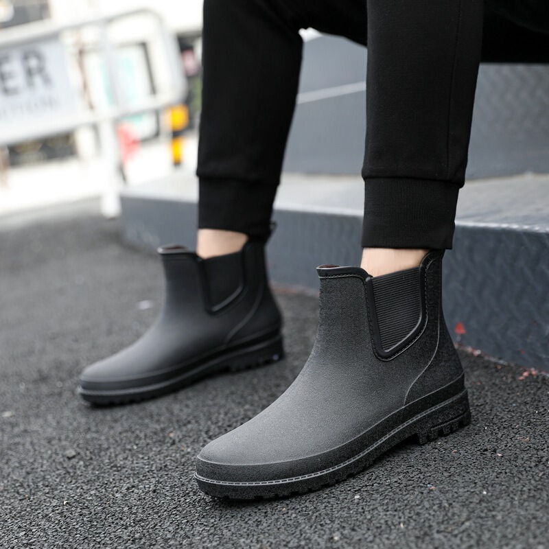 Cross-border foreign trade short tube water shoes men's rain boots fashion wear-resistant non-slip rain boots kitchen work fishing car wash shoes Cross-border foreign trade short tube water shoes men's rain boots fashion wear-resistant non-slip rain boots kitchen work fishing car wash shoes