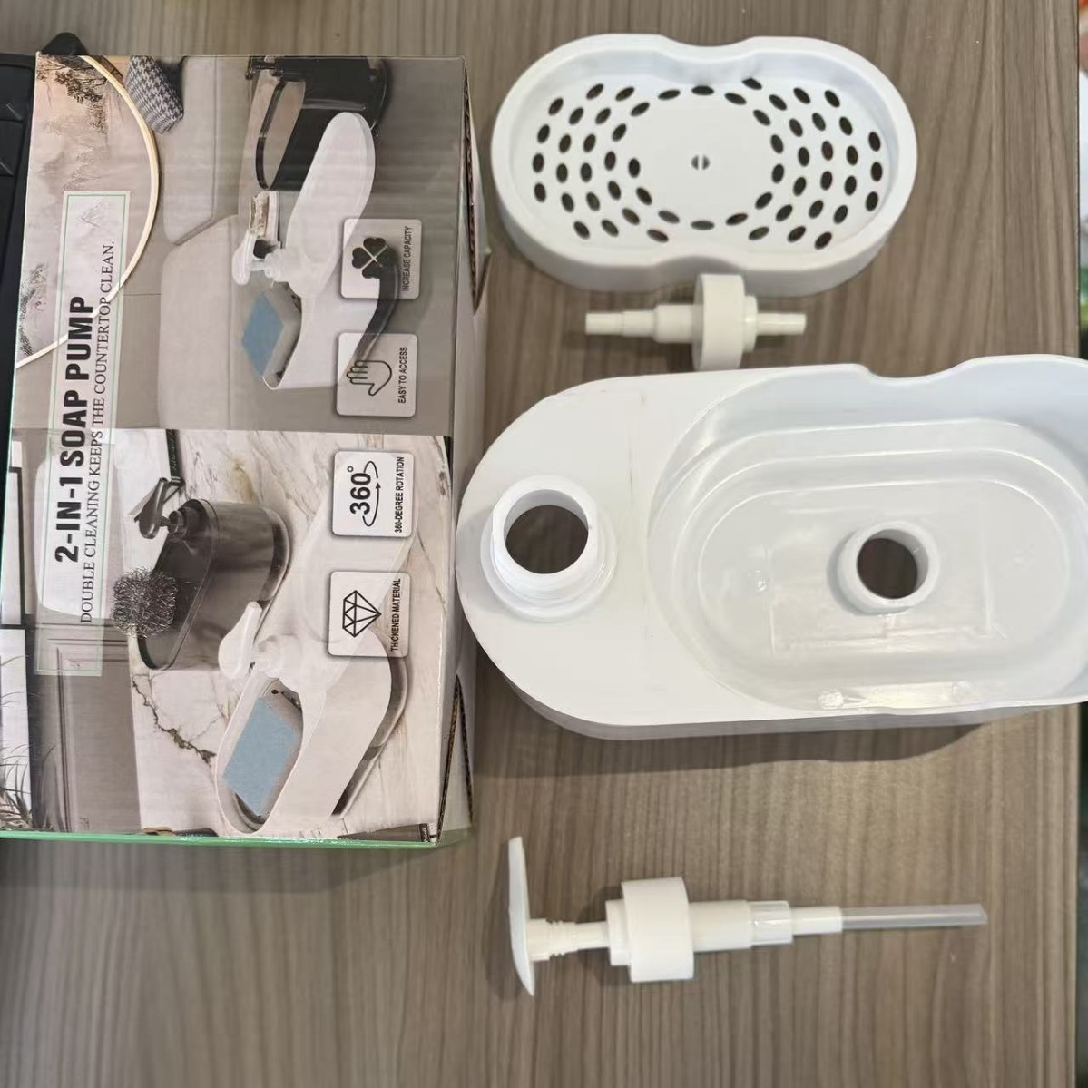 Presión de detergente transfronterizo para limpieza de cocina con doble descarga de líquido