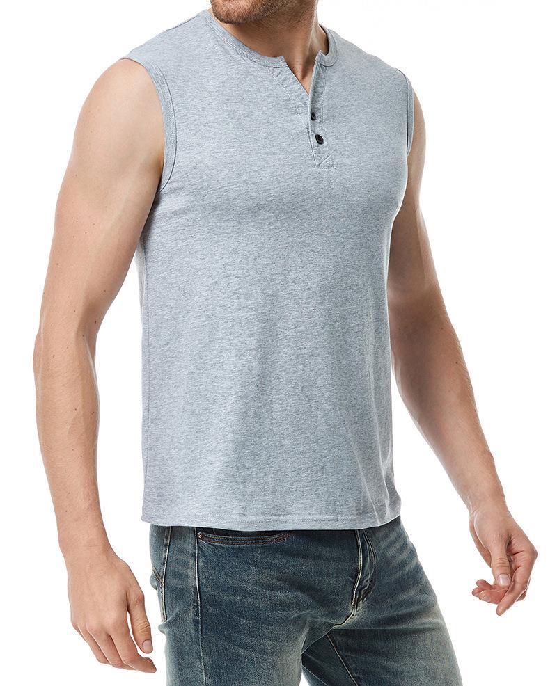 Ärmelloses, lässiges, sportliches, kurzärmeliges, leichtes T-Shirt für Herren, neues Produkt_voghion.com