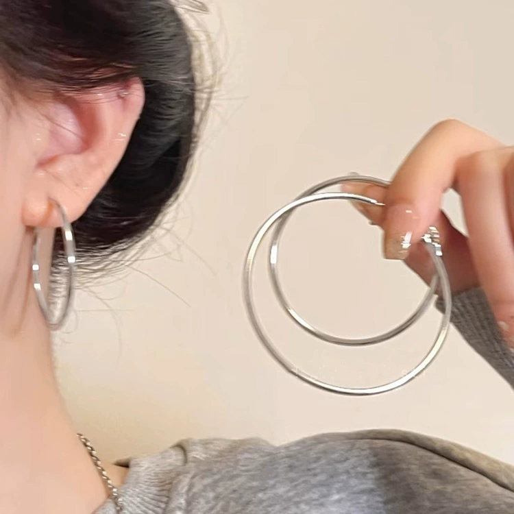 Серьги, серебряная игла, стиль легкой роскоши, стиль высокого качества, яркий запоминающийся стиль, серебро 925 образец