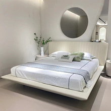 悬浮床新款意式极简真皮床2*2.2米轻奢现代设计师别墅主卧大床