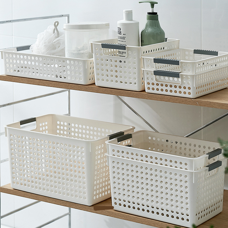 プラスチック収納バスケットデスクトップ雑貨収納ボックス長方形幼稚園スナックおもちゃ収納バスケット収納小さなバスケット|undefined