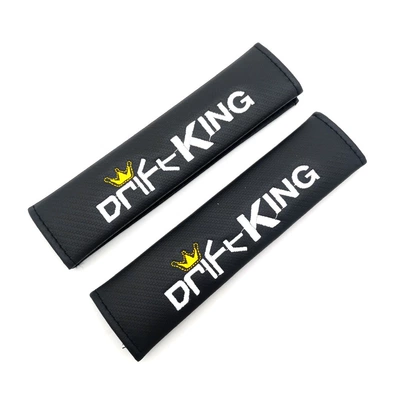 Practical Car Seat Belt Shoulder Pads Pu Leather Carbon Fiber Breathable Comfortable Seat Belt Protector Cross-Border Hot Sale (Seat belt shoulder pad) - drift-king