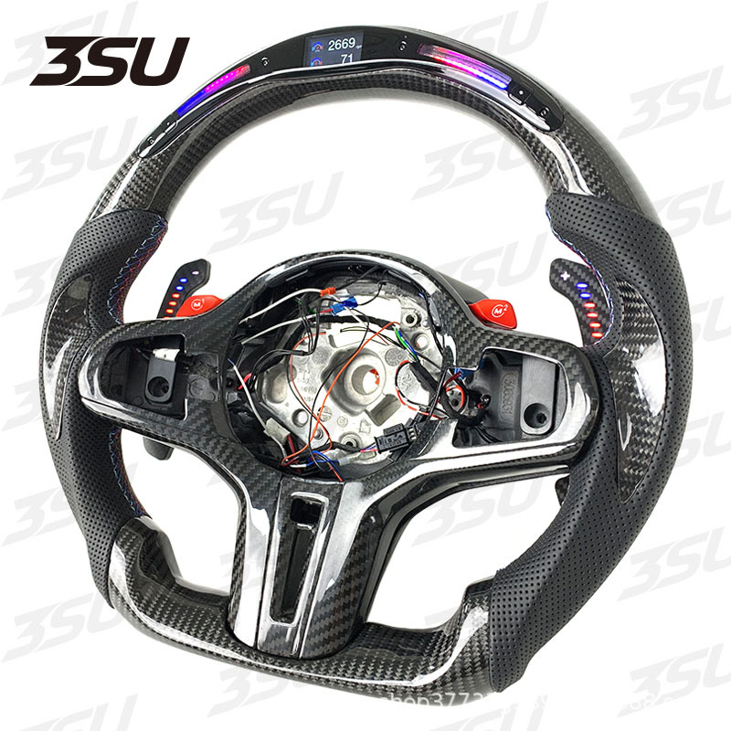Suitable for Bmw G20G30G80M3M4 34 Series Led Car Carbon Fiber Steering Wheel Modification