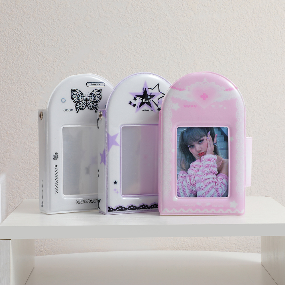 Chica de nicho casera estilo coreano álbum de 3 pulgadas estudiante de 3 pulgadas persiguiendo estrellas libro de tarjetas pequeñas álbum de fotos Polaroid