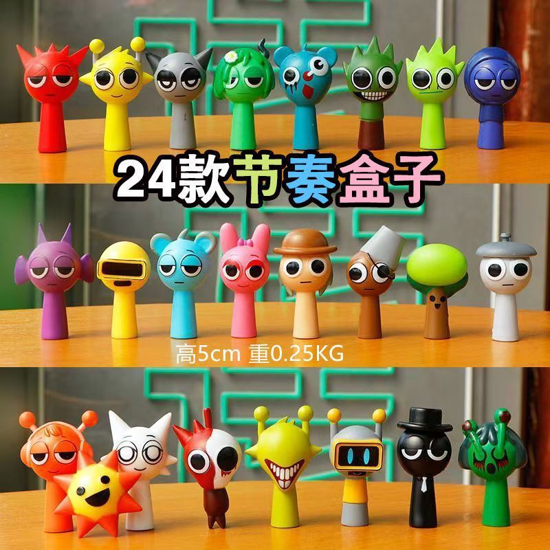 Rhythm Box Sprunki Figure Music Box Game Peripheral Model Doll Children's Toy Full Set Gift