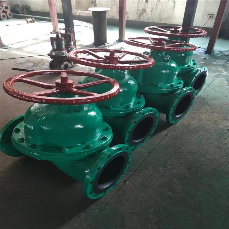 G41J-10 铸铁碳钢WCB衬胶隔膜阀 屋脊式堰式隔膜阀 耐腐蚀耐酸碱