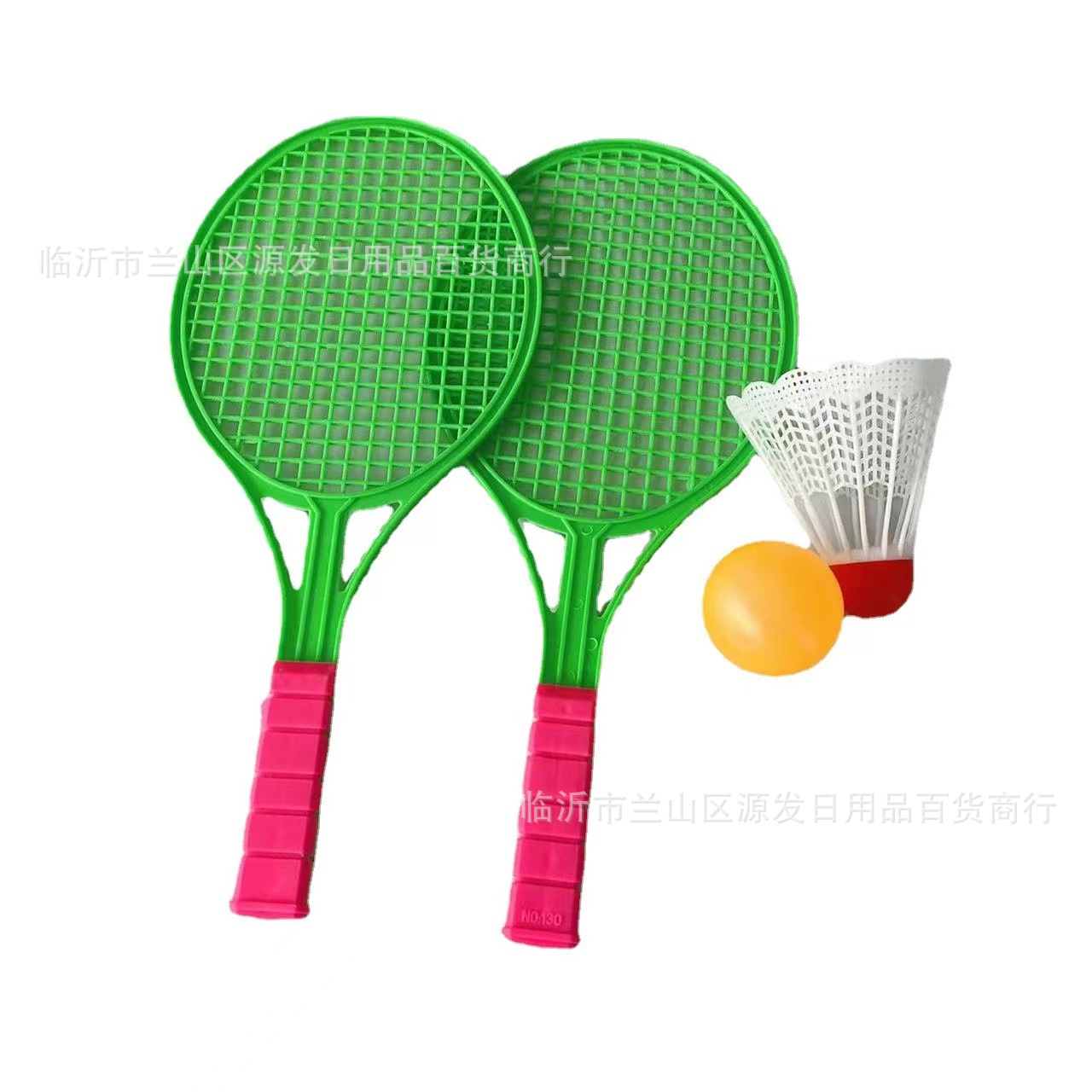Raqueta de bádminton juguete niños puesto al aire libre al por mayor 2 yuanes raqueta de doble propósito deportes juego interactivo entre padres e hijos