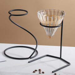 Coffee Pour-Over Stand, Filter Cup Holder, Serpentine Filter Cup Stand, Coffee Accessories, Pour-Over Coffee Set Display, American Style