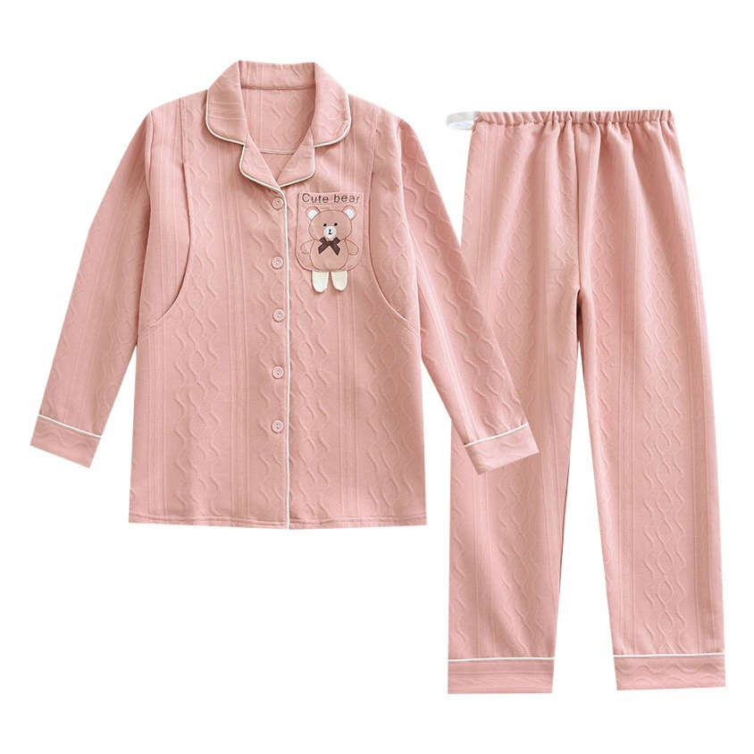 Новый стеганый сэндвич-хлопок, трехслойная осенне-зимняя одежда для родов, послеродовой пижамный комплект для грудного вскармливания, домашняя одежда