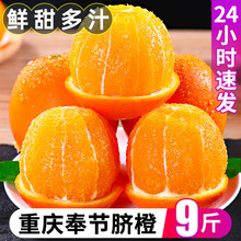 正宗重庆奉节脐橙9斤新鲜橙子应季水果非伦晚夏橙秭归赣南橙包邮