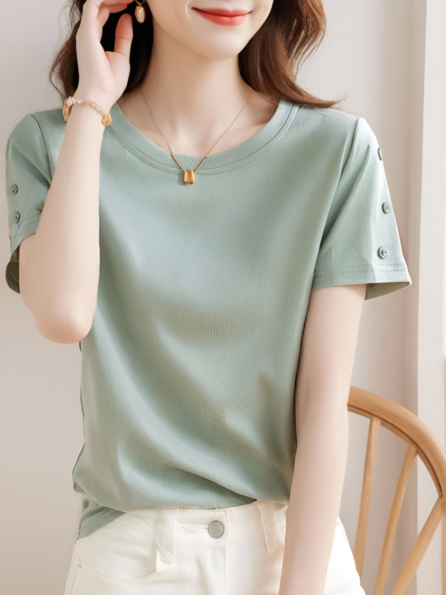 Summer fashionable design cotton comfortable T-shirt