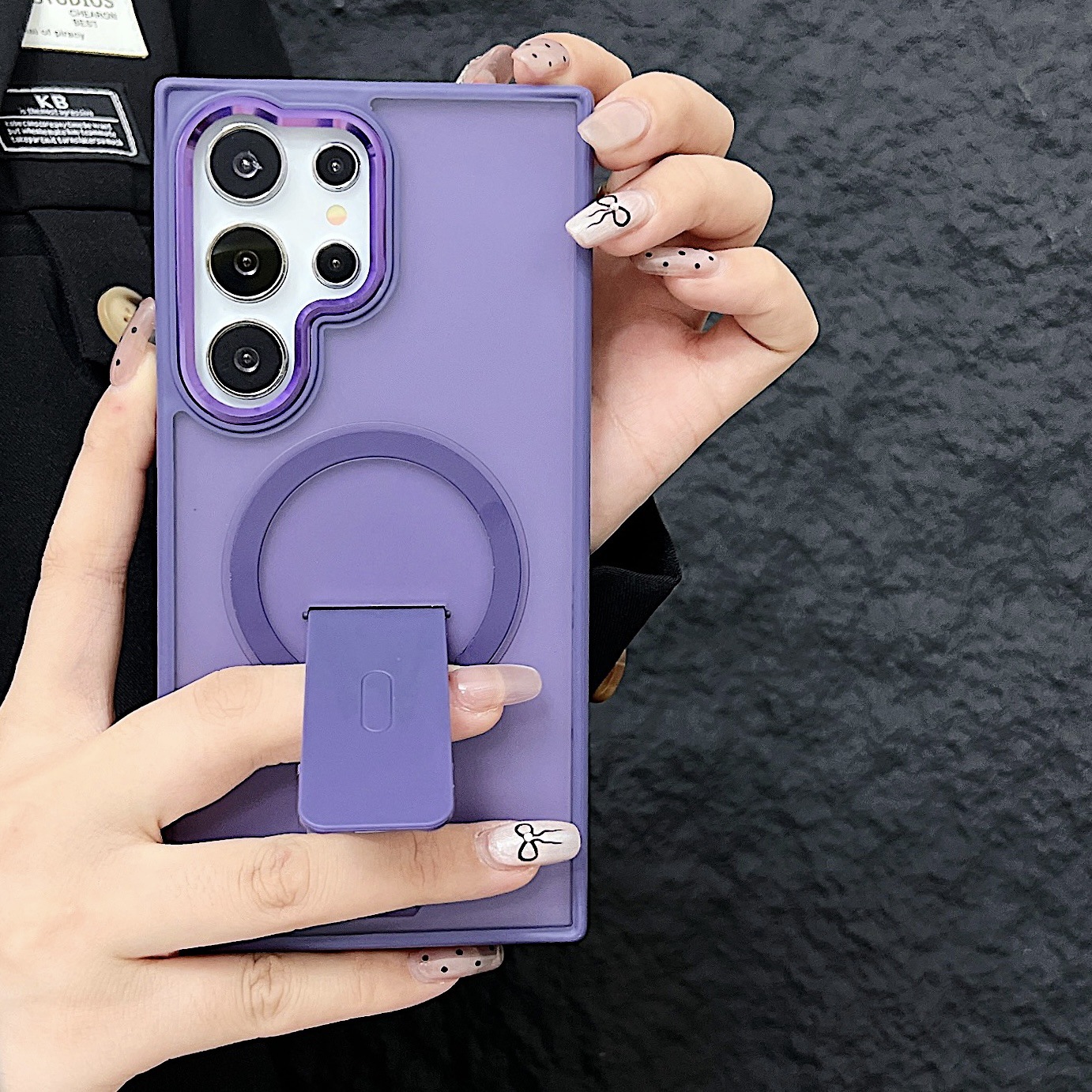 Samsung S26ULTRA estando de piel esmerilado S25 inalámbrico carga magnética succión soporte comercio exterior transfronterizo a56 cubierta