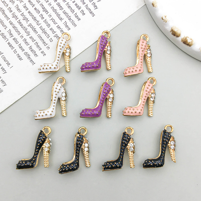 4g Weight Pendant Jewelry Making Type 16 * 18 mm Jewelry Making Size DIY Jewelry Accessories Classification 10 of Them, 4 in Black and 2 in Others Quantity Zinc alloy Material Enamel Design Lady Style 10 Of Them, 4 In Black And 2 In Others 16 * 18 Mm Zinc Alloy Pendant 7