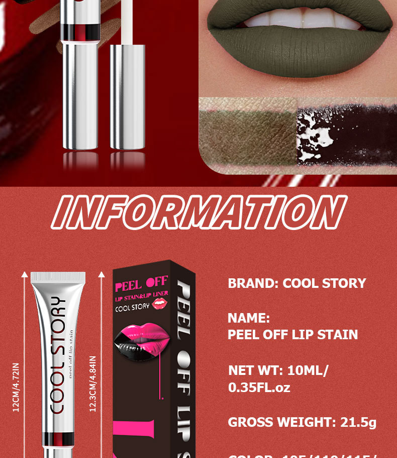 22g Weight Lip Glaze Type Of Cosmetics Contains Liquid Ingredient Plastic Material Letter Pattern Letter Plastic Lip Glaze Beauty & Health 16