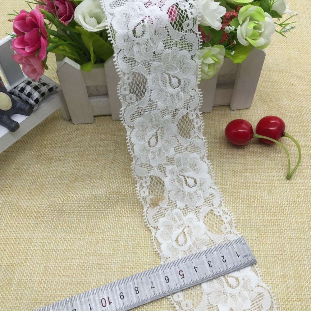 现货供应弹力蕾丝花边3675#6cm服饰辅料diy花边辅料批发