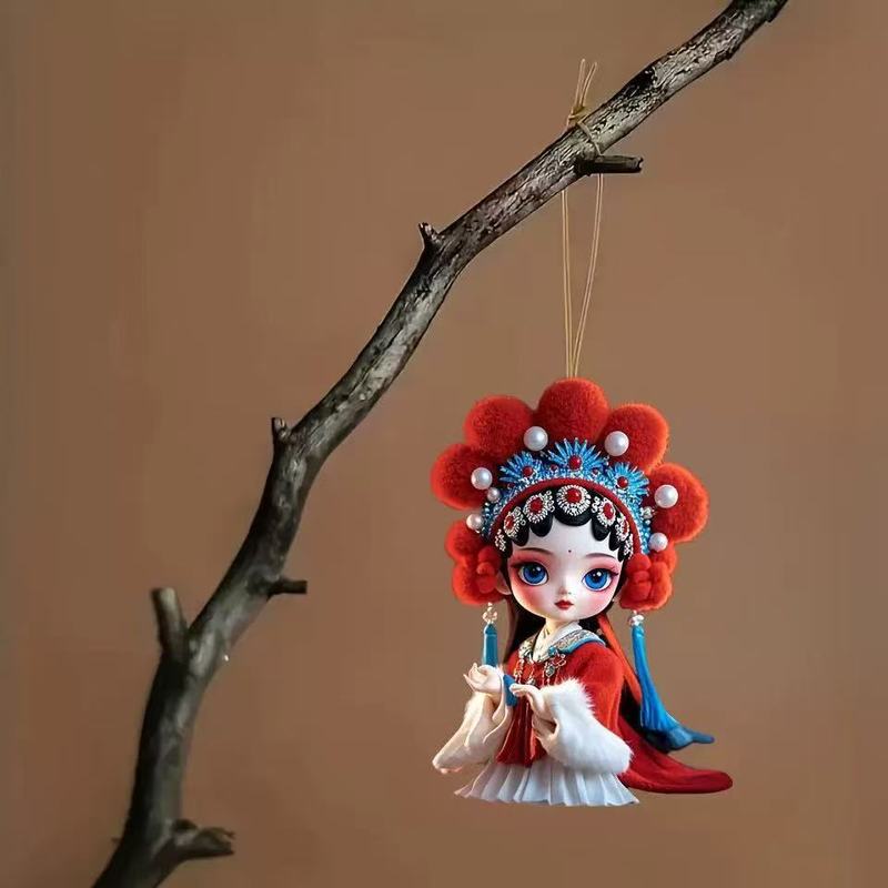 花旦中国京剧挂件亚克力戏曲人物挂饰戏剧装饰钥匙扣国潮|undefined