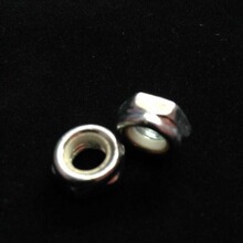 现货镀锌白圈尼龙薄型自锁螺母GB889防松螺母M8*1.25*13*6.5厚