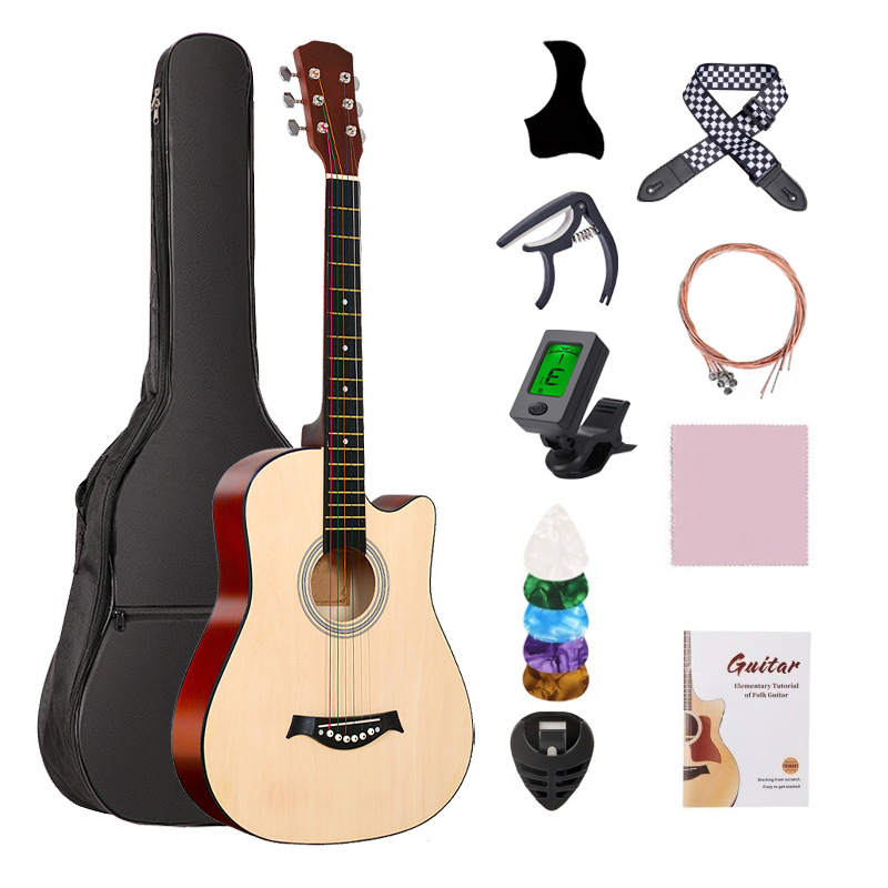Guitarra 38 pulgadas practicando piano una canción popular transfronteriza para principiantes guitarra popularización de instrumentos musicales guitarra al por mayor