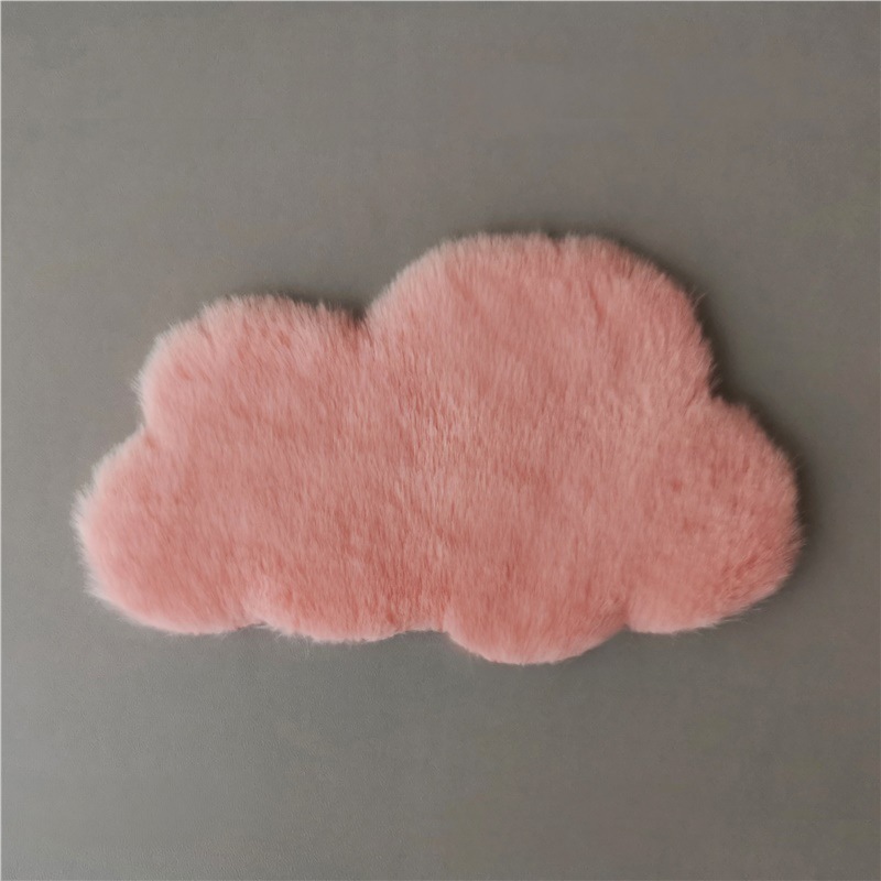 Wú Pǐnpái/Wú Zhùcè Shāngbiāo Short Plush Bay Window Cushion Balcony Wool Mat Anti-Slip Particle Bottom Wash-Free Cloakroom Window Cushion Floor Mat Winter (Wool pad) - white-little-rabbit-1113cm