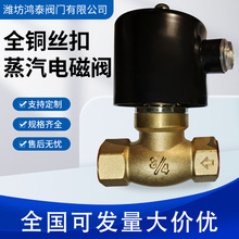 全铜丝扣蒸汽电磁阀阀门厂家二位二通高温高压黄铜电磁阀厂家直销