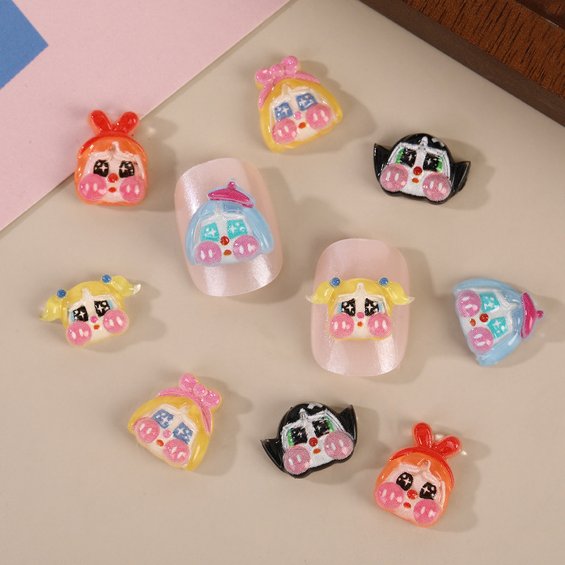 Cartoon Crying Baby Nail Art Accessories, Cute Three-Dimensional Resin Parts, Children's Accessories, Hairpin Materials, Wearable Nail Accessories
