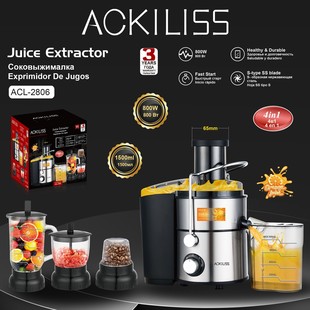 ACKILISS Cross-border Household 4 in 1 Juice Separating Stainless Steel Juicer Juicer Juicer Cooking Machine Original Juicer