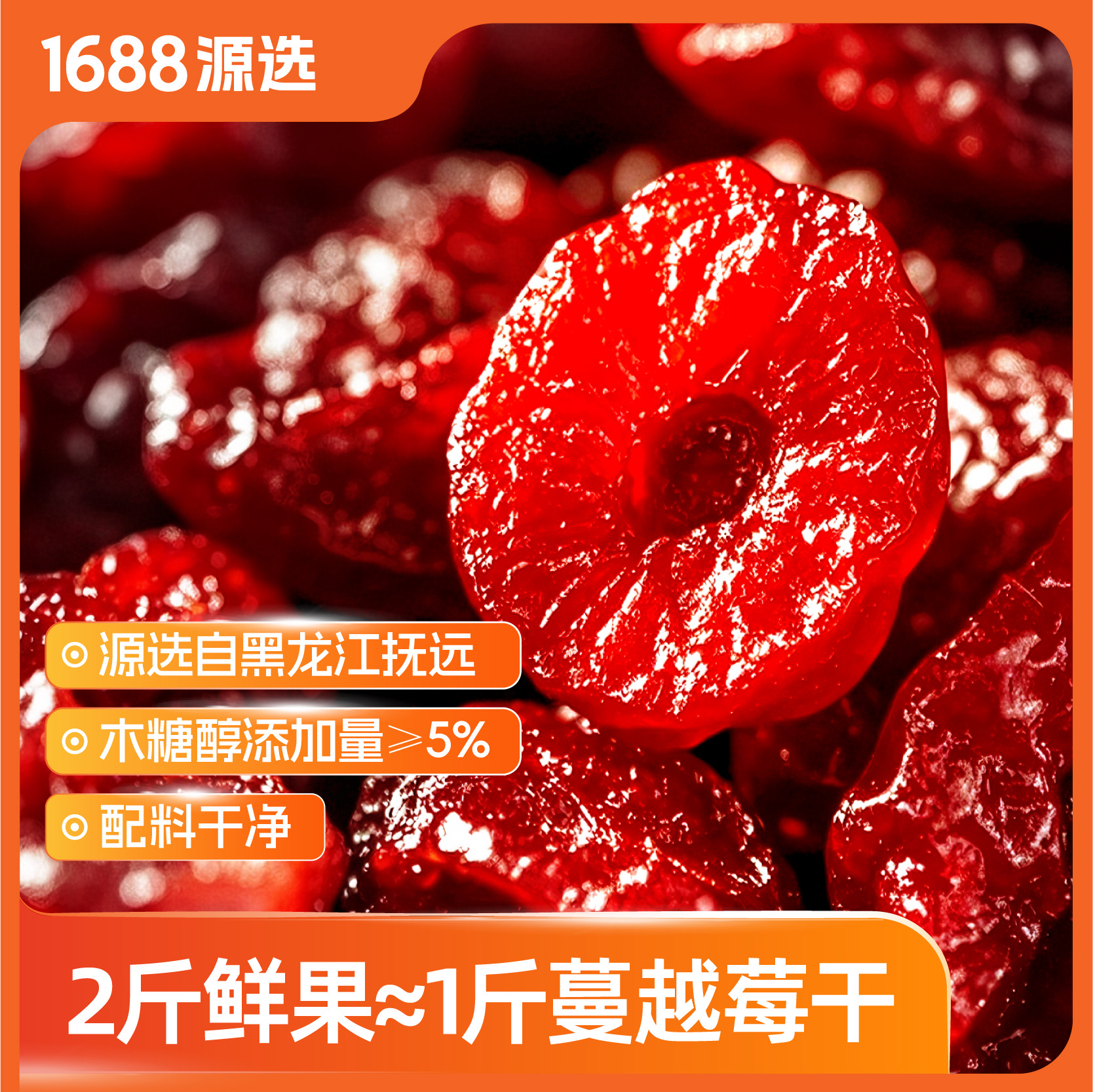 源选蔓越莓干杏干凤梨苹果干橘干多款果脯蜜饯水果干配料干净零食