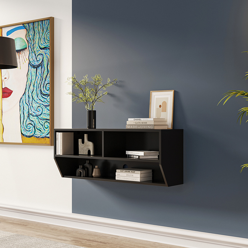 Mueble de TV montado en la pared gabinete pequeño apartamento sala de estar moderno minimalista colgante montado en la pared gabinete de TV
