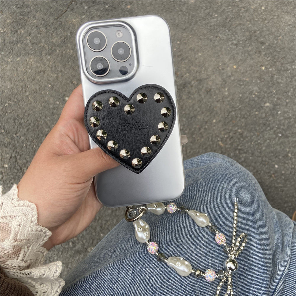 Soporte de amor de uñas de sauce de niña dulce y fresca para Apple 16ProMax funda para teléfono móvil iphone15 chapado 14 pulsera