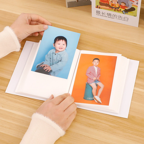 BB4C wholesale new large 6-inch 100-sheet small photo album 4D interstitial PP children's photo studio growth commemoration