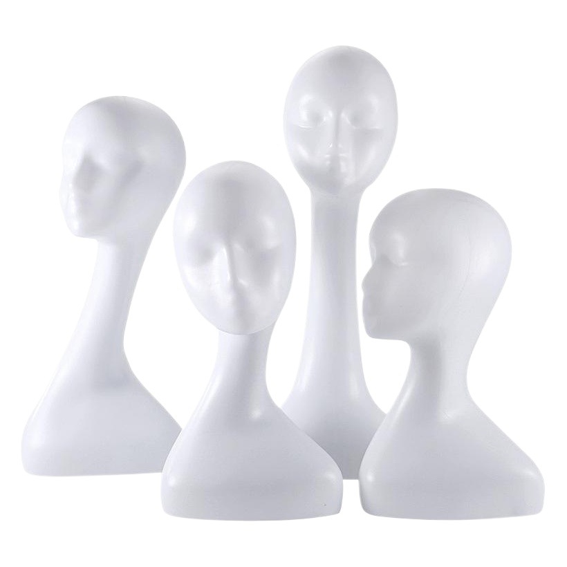 Plastic female model head dummy head female head model display silk scarf head model abstract head wig hat scarf display stand