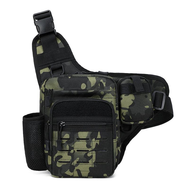 Outdoor slingshot bag, multifunctional, wear-resistant, thickened, specialized for fishing, tactical single-shoulder tool bag, men's crossbody small backpack