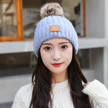 帽子 女冬季新款韓版女學生針織帽 時尚毛球清新加絨保暖毛線帽女
