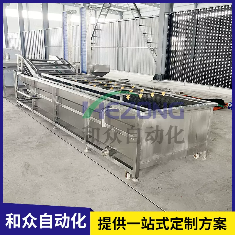 草莓气泡清洗机 老莓黑加仑蓝靛果水果蔬菜清洗设备 柑橘高清洗机