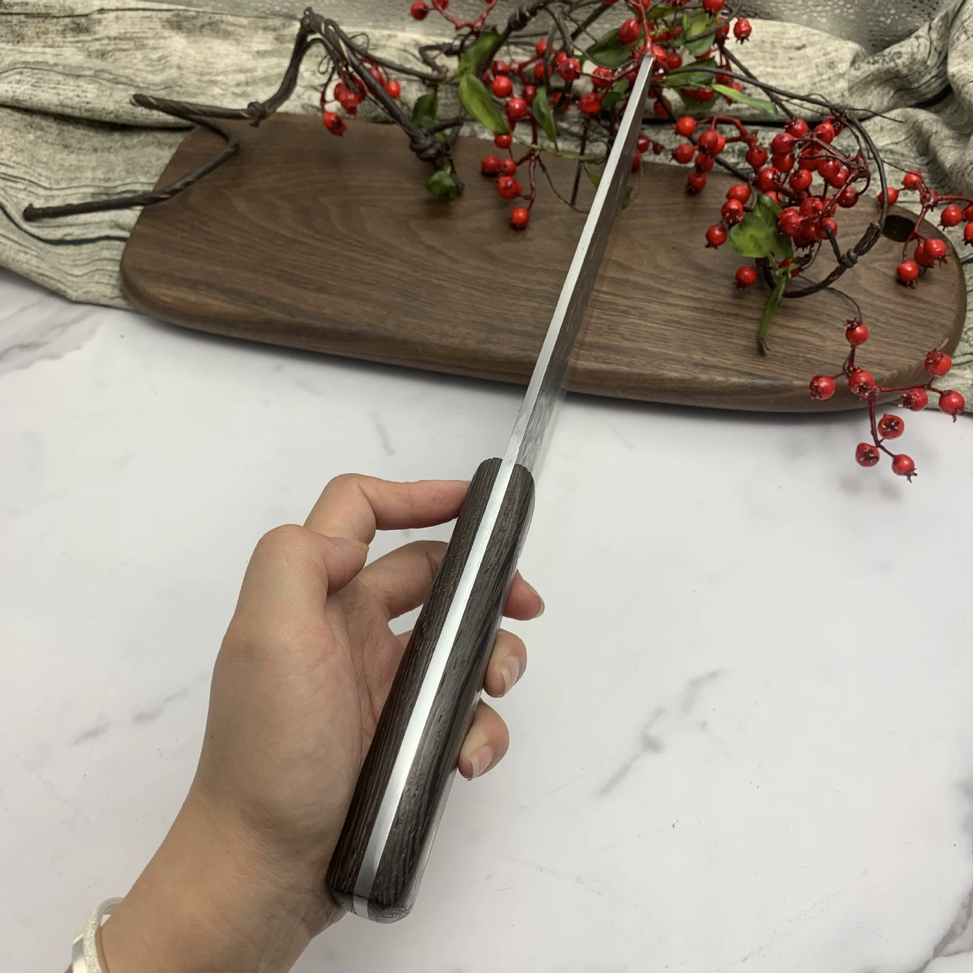 Composite Steel 9CR18MOV Slice Scrolls Handmade Dragon Water Vegetable Kitchen Kitchen Kitchen Kitchen sharp cut knife